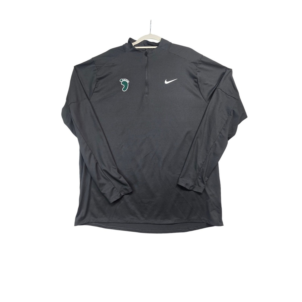 Nike 1/4 Zip Pullover Mens XL Black Dri-Fit Logo Athletic Running Gym Casual